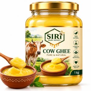 Home premium cow ghee jar with rustic bowl 1 kg