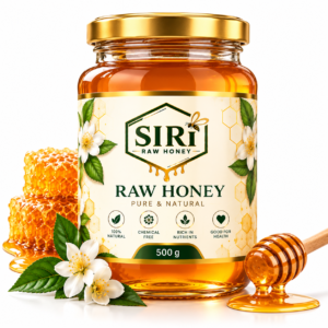 Home siri raw honey premium product display 500 gm